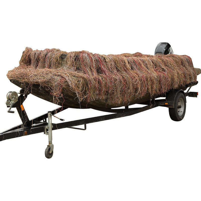 Drake Ghillie Boat Blind with No-Shadow Dual Action Top